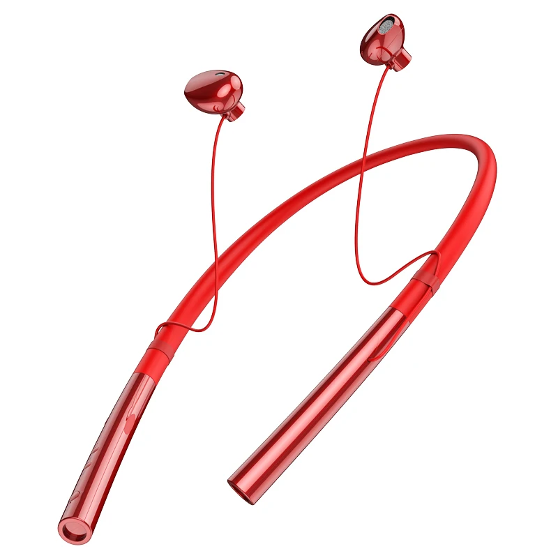Оригинальные наушники EARDECO с вибрацией Bluetooth, наушники с тяжелым басом, беспроводные наушники, стерео Водонепроницаемая гарнитура, микрофон - Цвет: Red