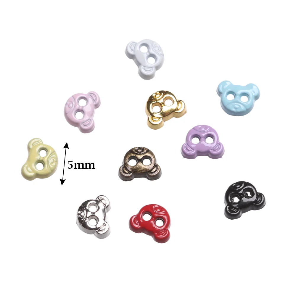 

20Pcs 5mm Metal Doll Button DIY Doll Clothes Miniature Cute Bear Buttons Buckles for Dolls Clothing Sewing Accessories