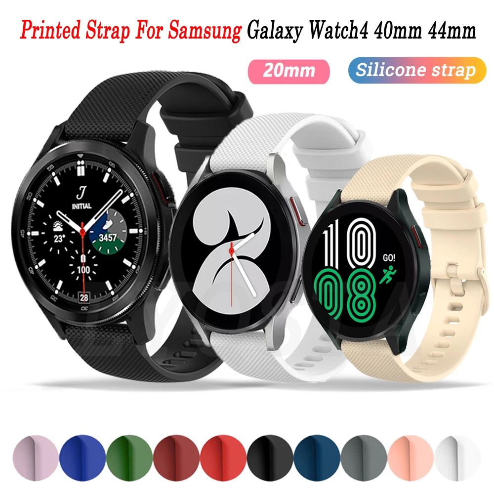 

Ремешок силиконовый для Samsung Galaxy Watch 4 Classic, браслет для смарт-часов, 20 мм 42 мм 44 мм 40 мм