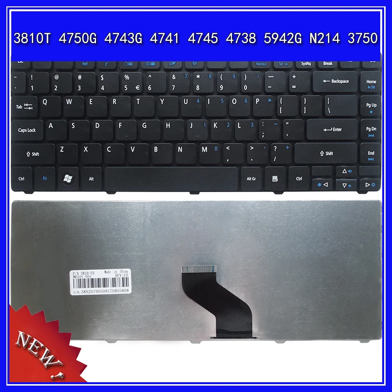 

Клавиатура для ноутбука ACER 3810T 4750G 4743G 4741 4745 4738 5942G N214 3750