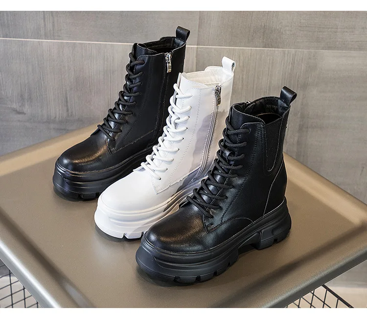 

Swyivy Genuine Leather Whtie Snow Boots Women Winter Warm Shoes Platform Sneakers High Top 2020 Fur Warm Shoes Femake Ankle Boot