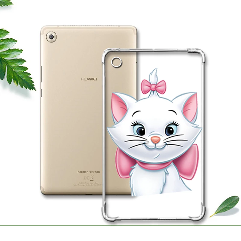 For M5 8.4 bai mao Окрашенный чехол с сопротивлением падению для huawei Mediapad Медиа Pad M3 M5 T3 8,4 10 Мягкий противоударный планшет для Honor игровой коврик 2 9,6 - Цвет: For M5 8.4 bai mao