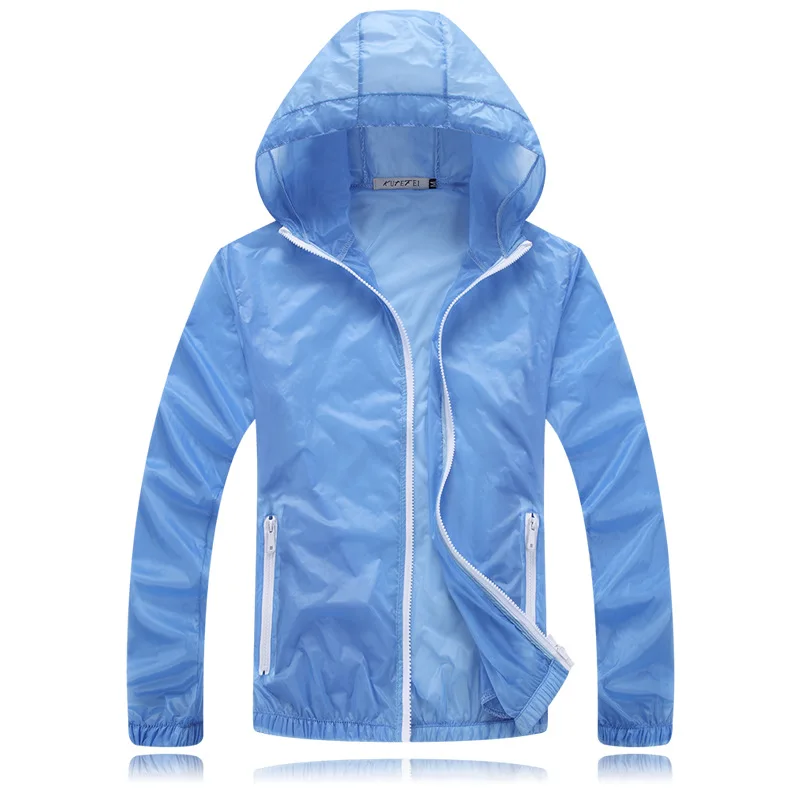 

Sun Protection Anti UV Thin Men Women Outwear Trip Outdoor Camping Hiking Mountaineer Tops Shirt Zipper Hooded Unisex Jacket