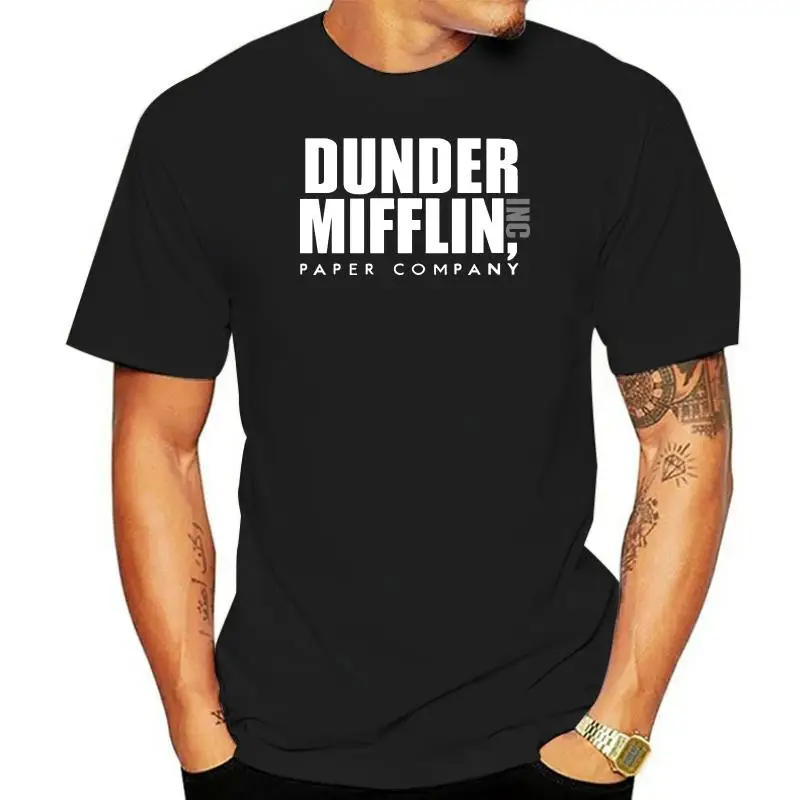 

Офисная футболка Dunder Mifflin, мужская повседневная футболка с принтом, 100% хлопок, популярная модная популярная футболка 2022