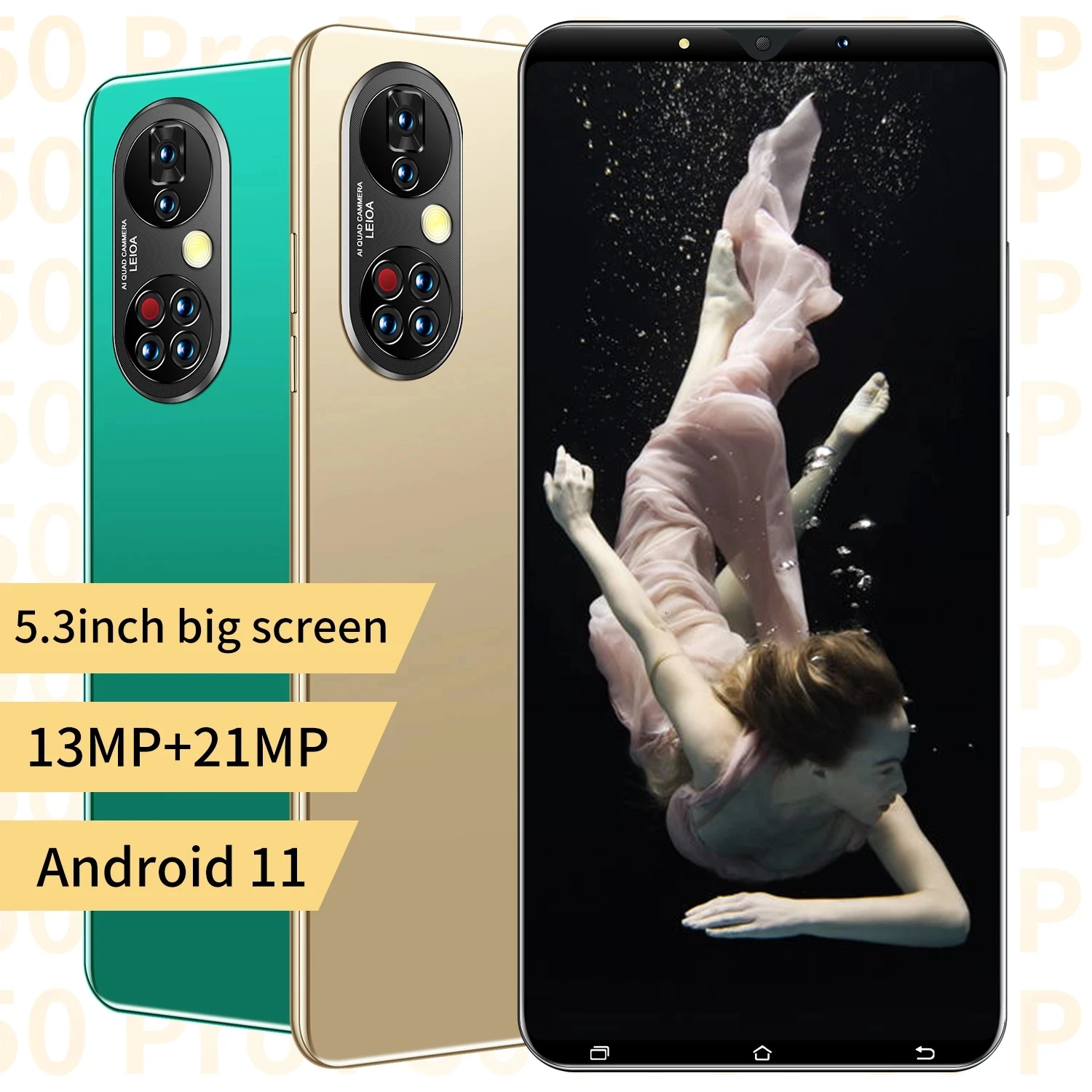

Hauwei P50 Pro смартфон, экран 5,3 дюйма, 16 ГБ + 512 ГБ, 4950 мАч