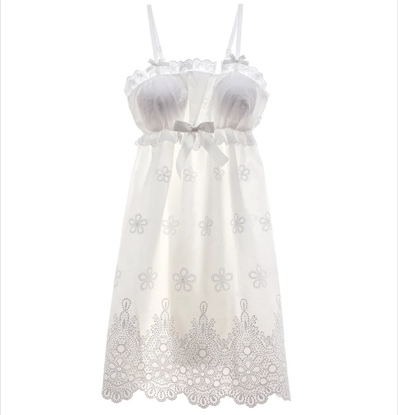 Пижама для девушек летняя Хлопковая женская пижама в дворцовом стиле неглиже