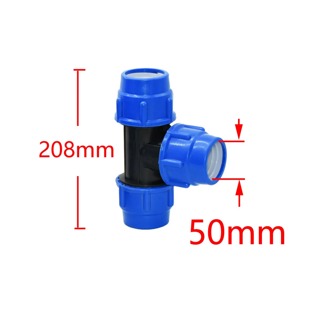 40/50/63 мм PE труба фитинги тройник быстрый соединитель трехкомпонентный