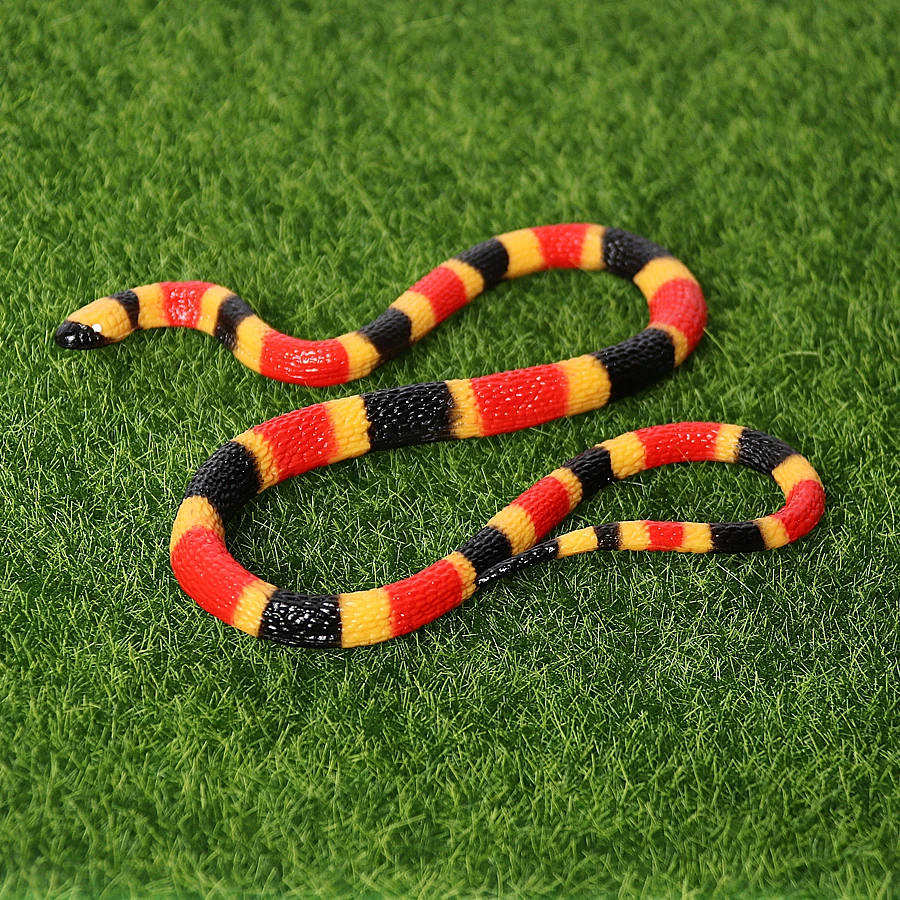 

Realistic Beautifully Detailed Hand Painted Coral Snake Plastic PVC Model Figure Collectible Toys Funny Animal