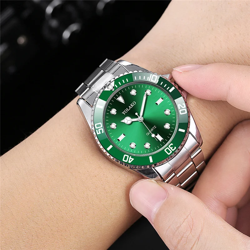 2020 Green Top Brand Luxury Men's Watch Auto Date Clock Male Sports Watches Men Quartz Wrist Relogio Masculino | Наручные часы