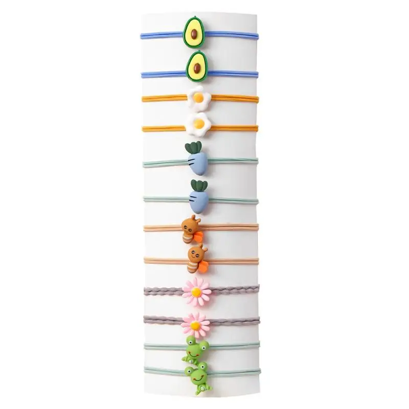 12 шт. Мультяшные эластичные резинки для волос девочек и женщин резинка с