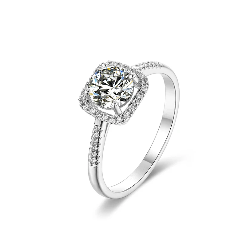 Женское Обручальное Кольцо BOEYCJR VVS1 элегантное обручальное кольцо из серебра 925 пробы с цветным муассанитом