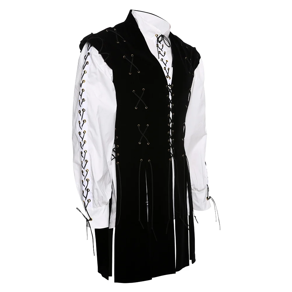 Мужская рубашка жилет костюм рыцаря пиратский боевой Средневековый Ренессанс на