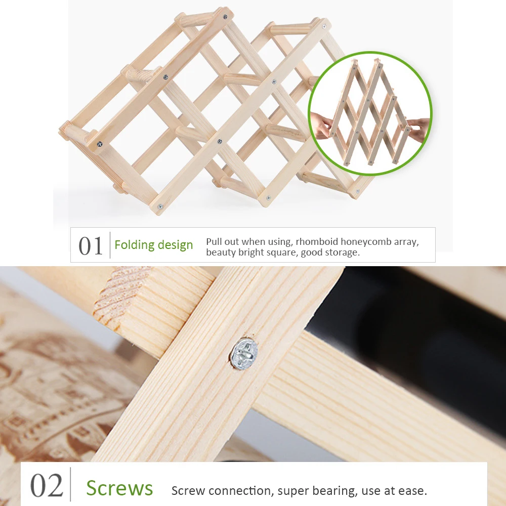 Креативные складные деревянные держатели для винных бутылок 10 практичный Декор