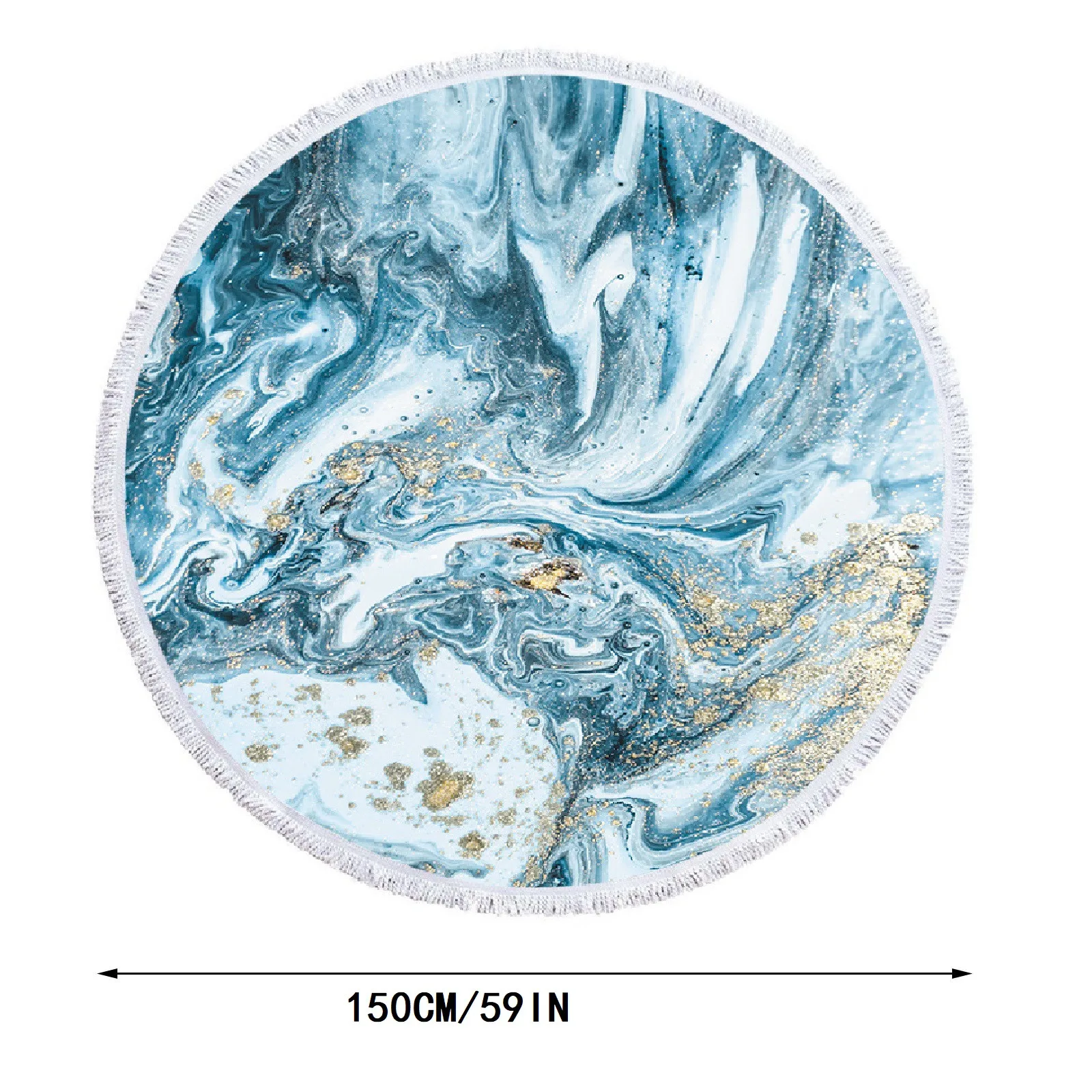 

Tie Dye Tassel Round Bath Towel Beach Towel Microfibre Travel Compressed Shower Bathroom Towels Bath Towels For Adults