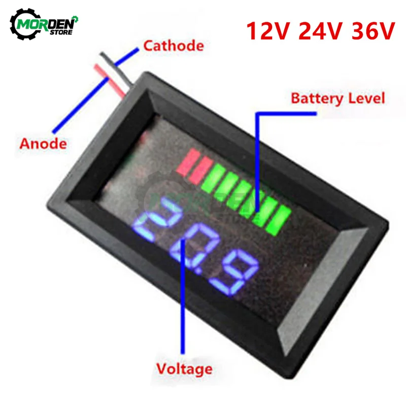 12V 24V 36V 48V автомобиль свинцово-кислотный Батарея индикатор уровня заряда тестер