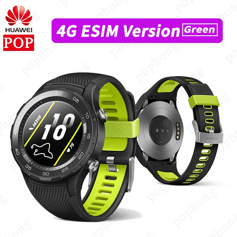 Оригинальные часы huawei 2 sport smartwach huawei watch 2 bluetooth Android iOS IP68 Водонепроницаемые NFC gps(sim 4G lte опционально