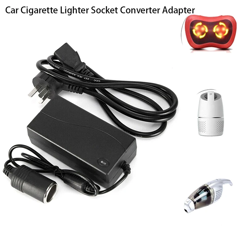 Car Inverter Cigarette Lighter Adapter Socket  Converter 220V AC To 12V DC  5A 60W for Car Air pump /Vacuum cleaner