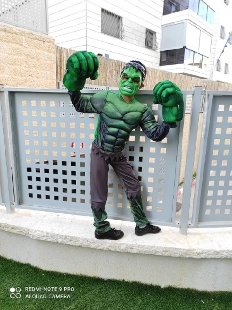 2022 Child Green Giant hero Muscle Halloween Costumes Fancy boys superheroes Carnival Cosplay clothing mask Kids Christmas Gifts |