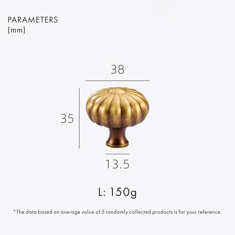 

Dooroom латунные ручки Тыква желто-бронзовые