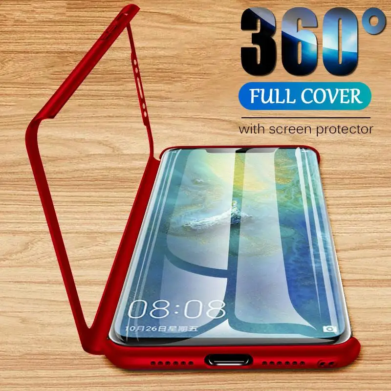 360 Полный чехол противоударный защитный для huawei Nova 5T Honor 20 Матовый Жесткий из