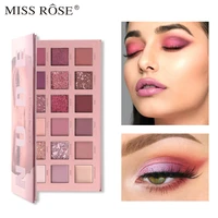 miss rose 18 color huda pearlescent matte eye shadow professional color make up multicolored eye shadow disc