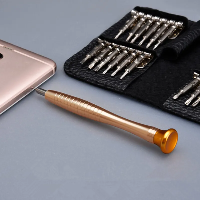 Оптовая продажа 25 шт./компл. Набор отверток из легированной стали с серебряным