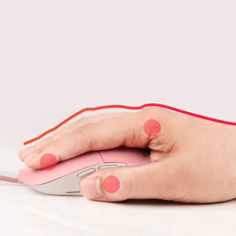 Розовый Светодиодный светильник оптическая игровая мышь эргономичная USB