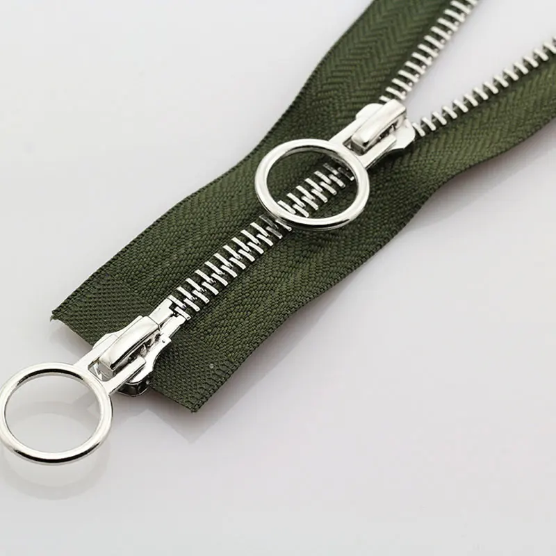 5 # разъемная застежка молния 70/90 см двойной круг Ползунки с металлическим