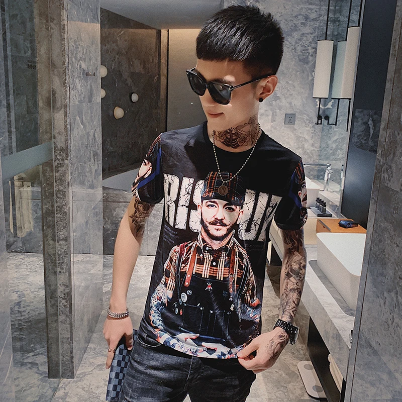 Новинка Футболка с персональным принтом Camiseta Hombre Клубные вечерние футболки Homme