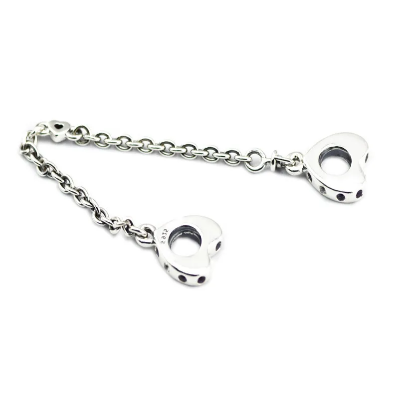 Яркая цепочка в форме сердца Очаровательные бусы для женщин серебро 925 браслеты