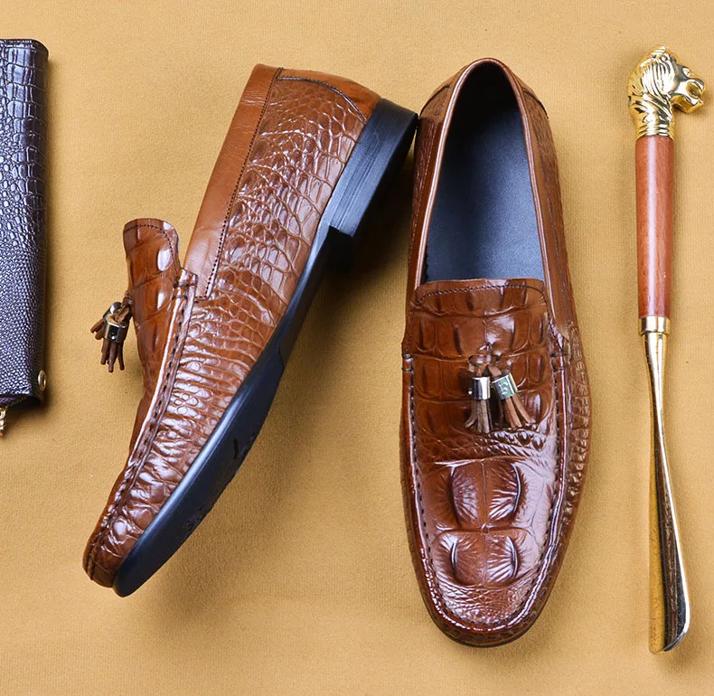 Мужские кожаные туфли с кисточками Деловые модельные брендовые Bullock из