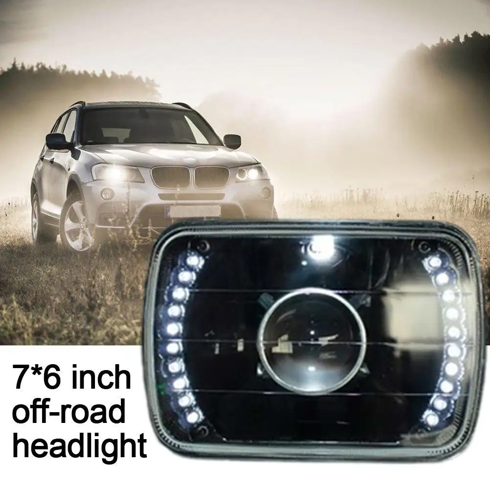 

7"*6" Waterproof Car Driving Light for Black bus off-road vehicle headlight with LED aperture with lens without H4 light source