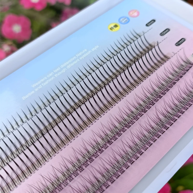 Ресницы для наращивания смешанные в форме феи норковые кластеры объема