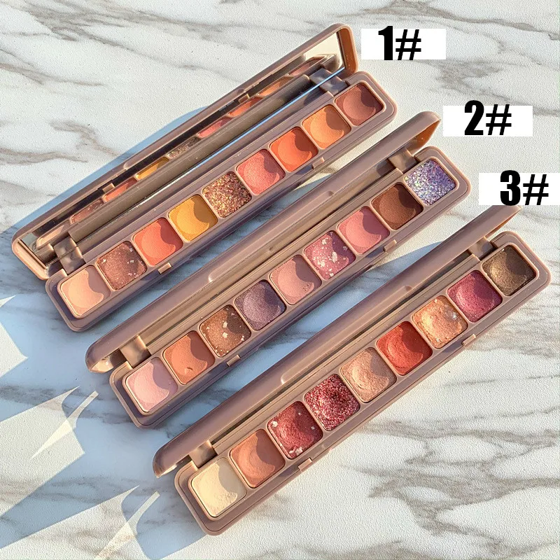 9 цветов блестящие тени для макияжа палитра теней век пигментов мерцающие