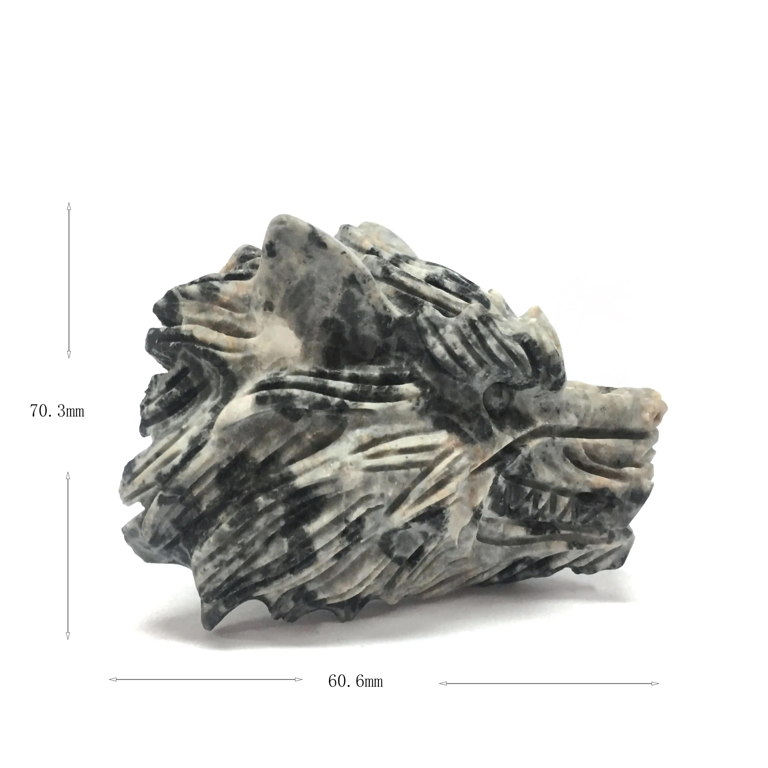 

Natural Carving Crafts Home Decoration Ornaments Wolf Head Meditation Ornaments Mineral Stone Natural Stone Energy Gifts