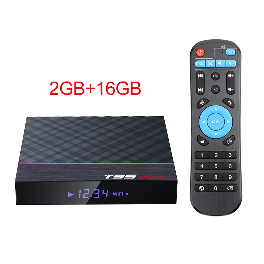 Смарт ТВ приставка Android 9,0 Amlogic S905X3 Поддержка 8K T95 MAX Plus 4 Гб ОЗУ 64 Гб ПЗУ двойной Wifi Youtube медиаплеер 2 ГБ/16 ГБ 4G/32 ГБ - Цвет: 2GB16GB