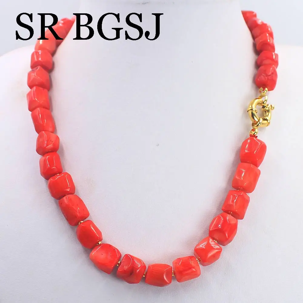 Бесплатная доставка Золотые бусы оранжевое красное коралловое ожерелье браслет