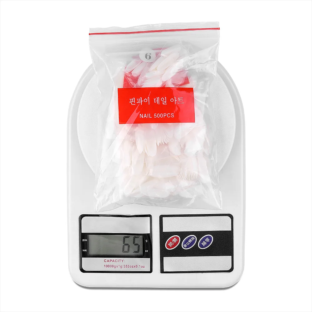 500 шт./пакет овальные искусственные накладные ногти акрилового геля Фул крышка
