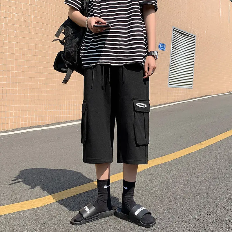 

2021 Summer New Youth Popular Men's Korean Personality Tooling Design Five-point Pants Fashion Casual All-match Shorts