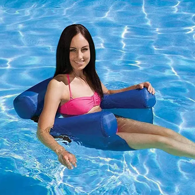 

Inflatable belt net hammock foldable water pleasure lounge chair floating bed Air Mattresses Water Sports Sports Entertainment