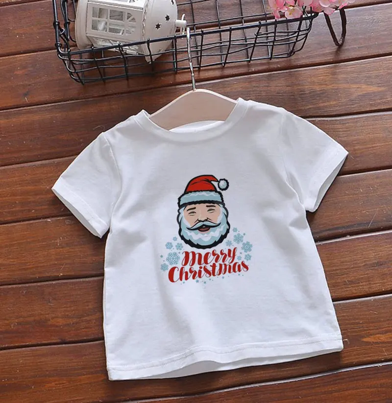 2020 New Fashion Toddler Kids Boy Christmas Birthday T-shirt Girls Short Sleeve T Shirt Children Cute Cartoons Tops Tee 1-8 Year | Детская
