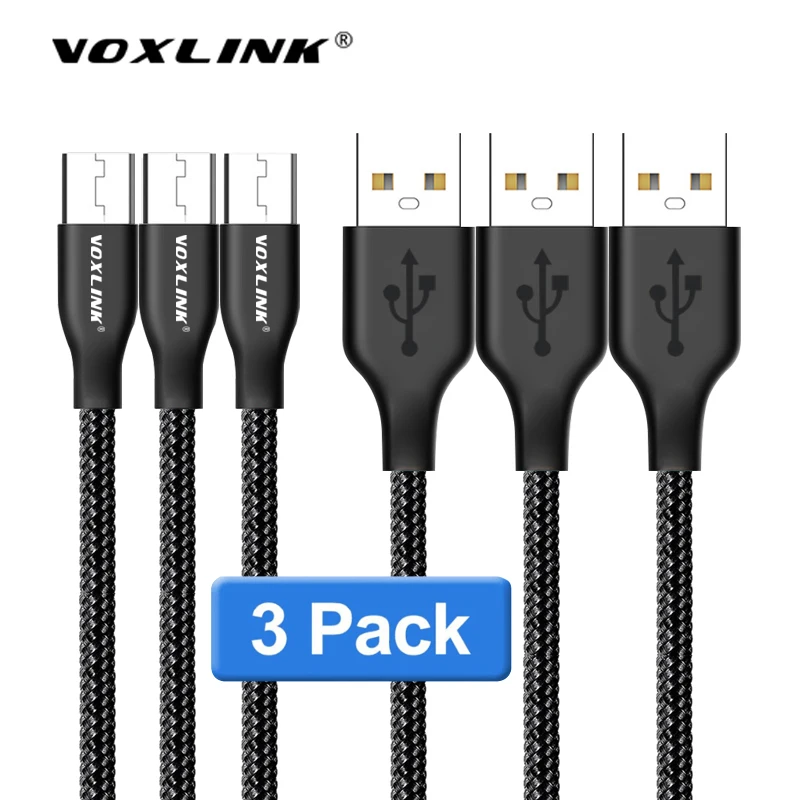 Micro USB кабель VOXLINK для Xiaomi Samsung S8 9 быстрой зарядки и синхронизации данных зарядный