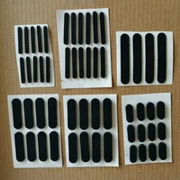 1020pcs silicone rubber plug non slip table foot oval protector pad 3m self adhesive black eco friendly metal plastic bonding