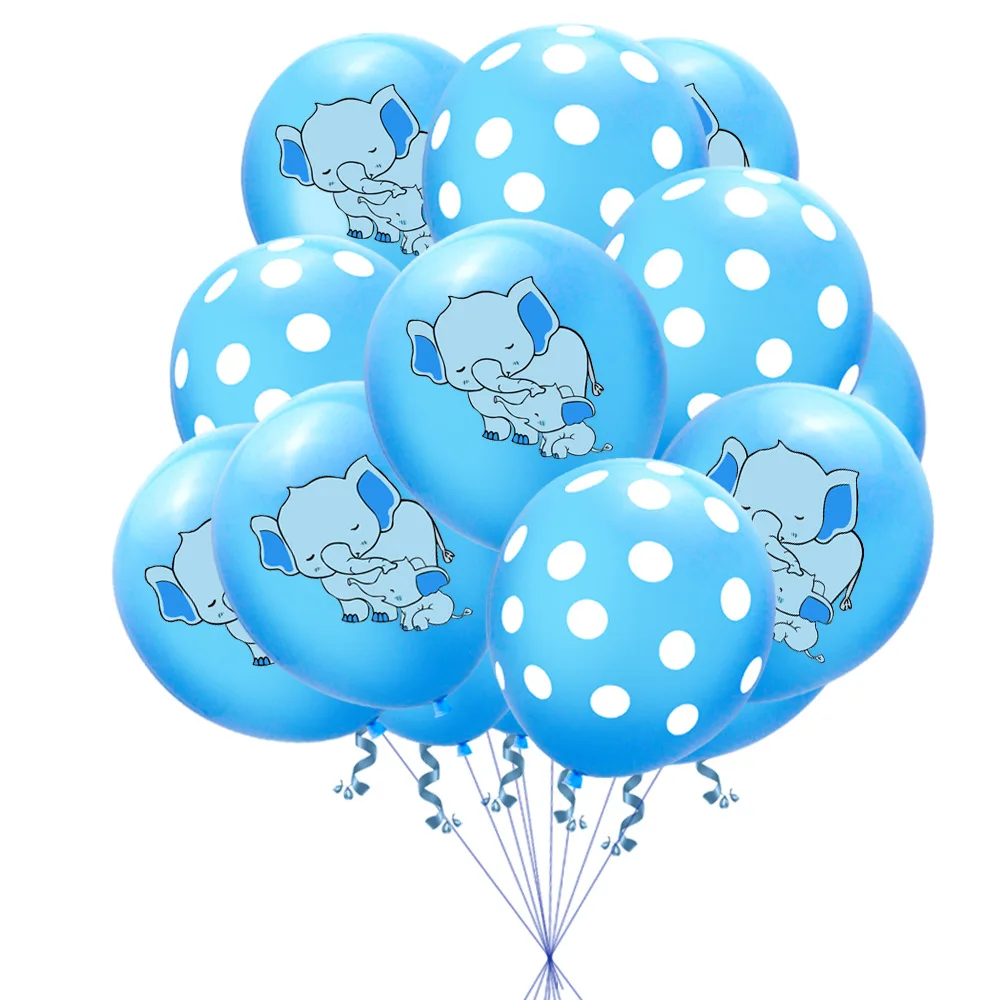 Латексный шар с конфетти в виде розового синего слона баннер для мальчиков и