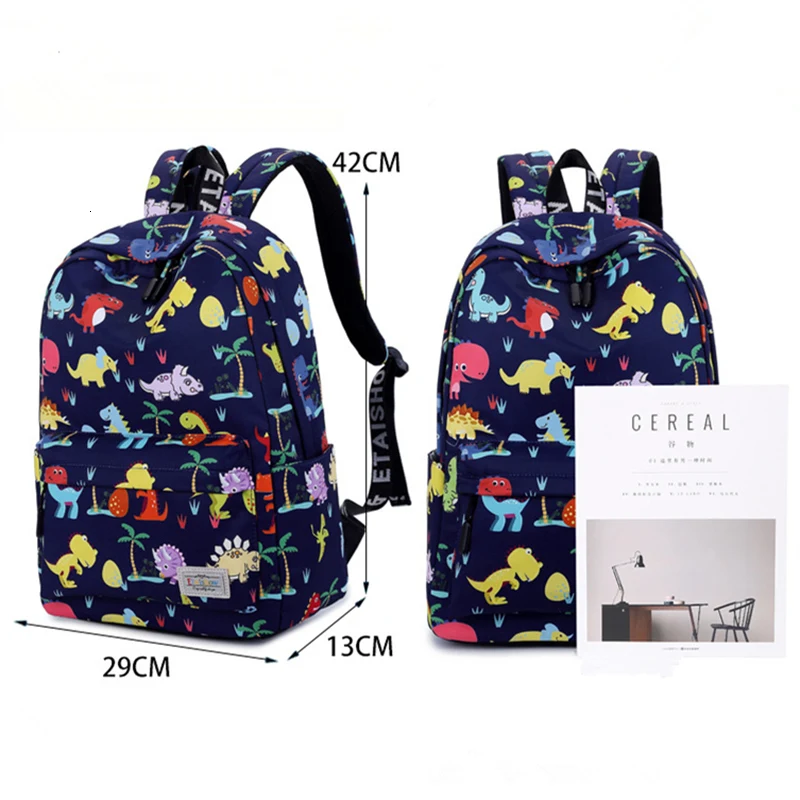 Dinosaur Printing School Backpack for teenagers Boys Girls Breathable lightening burden canvas school bags Casual backpacks