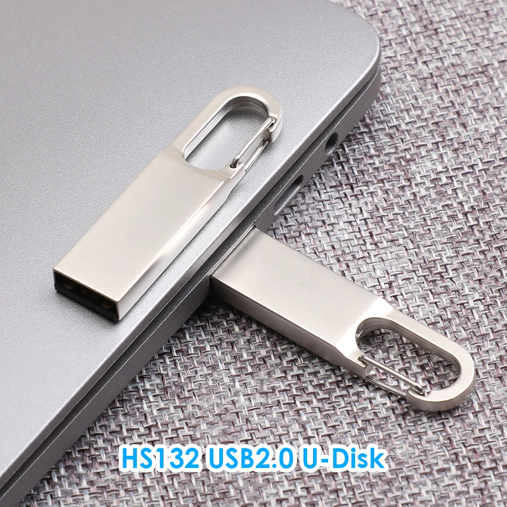 

U Disk Memoria Cel Usb Stick Gift Metal USB 2.0 Flash Drive 8GB/16GB/32GB/64GB/128GB Key Ring U Stick Pendrives