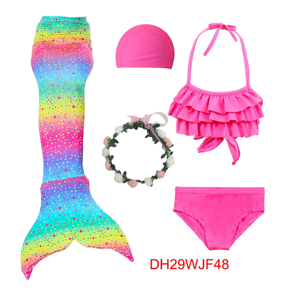 Детский купальный костюм для девочек Русалочки с хвостом карнавальный косплея |