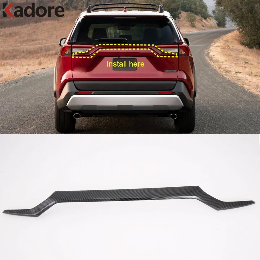 Задняя Крышка багажника из углеродного волокна для Toyota RAV4 RAV 4 2019 2020 2021 отделка