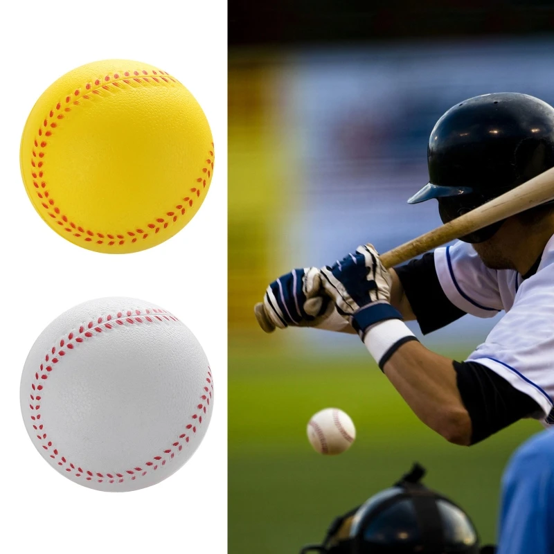 

448C Soft Baseballs, PU Leather Elastic Soft Solid Trainning Wear Resistant Base Ball Batting Practice Softball for Bat Hit