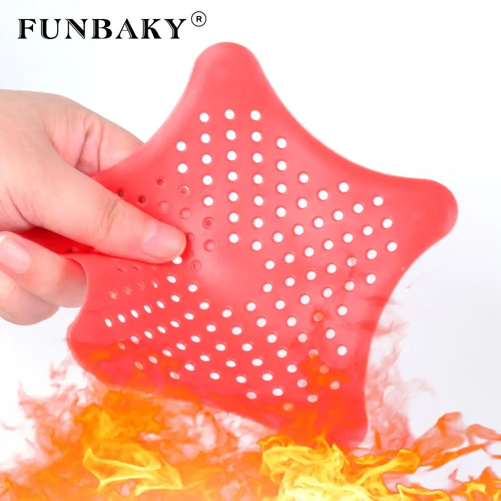 FUNBAKY цветок Звезда Сетка кухня силиконовая Раковина фильтр Дуршлаг ванная комната кухонные аксессуары гаджеты сетка ситечко для раковины